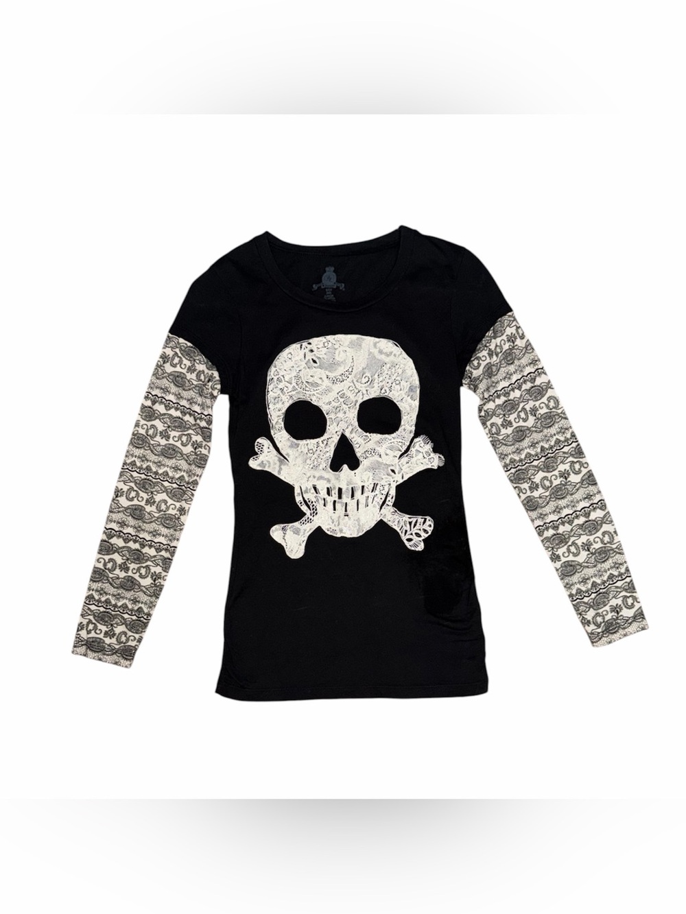 Skull Grudge Y2K Double layer long sleeve